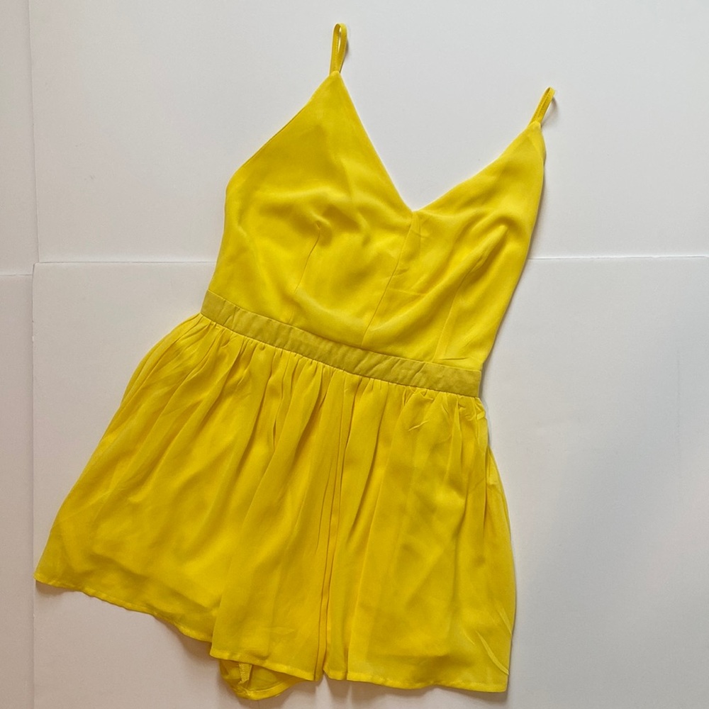 Backless Yellow Romper SMALL